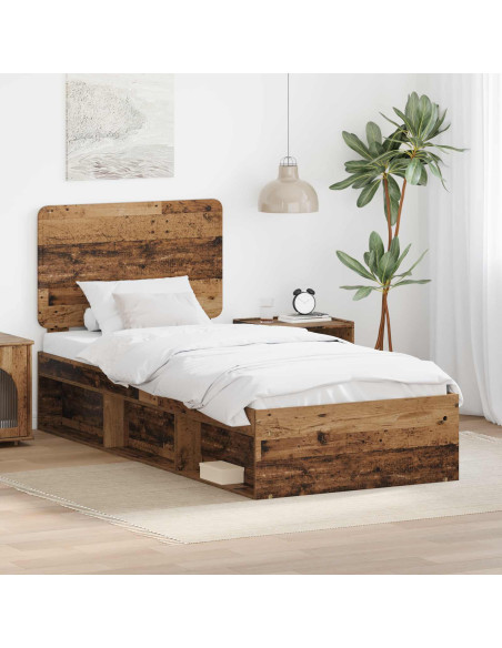 Struttura del letto Legno vecchio 90 x 200 cm Pino massello