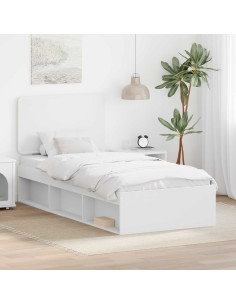 Struttura del letto Bianco 75 x 190 cm Pino massello