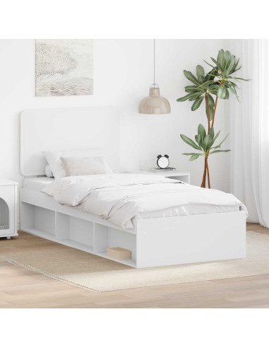 Struttura del letto Bianco 75 x 190 cm Pino massello