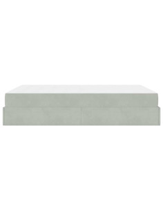 Struttura letto con materasso 2 pcs Grigio chiaro Velluto