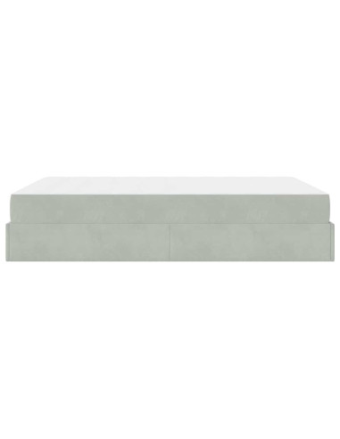Struttura letto con materasso 2 pcs Grigio chiaro Velluto