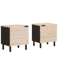 Armadio da Notte 2 pcs Bianco 40 x 33 x 46 cm