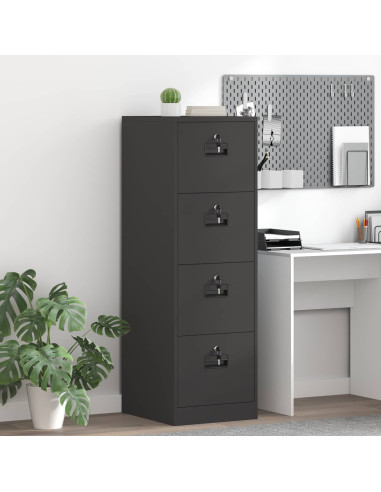 Armadio per File con cassetto 2 pcs Nero 44 x 50 x 106.5 cm