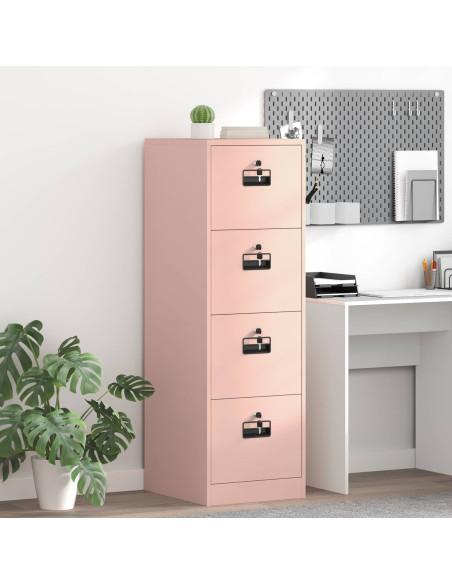 Armadio per File con cassetto 2 pcs Rosa 44 x 50 x 106.5 cm