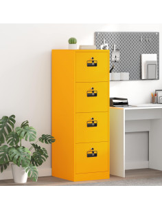 Armadio per File 2 pcs Giallo senape 44 x 50 x 106.5 cm
