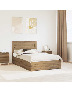 Struttura del letto Rovere artigianale 120 x 190 cm