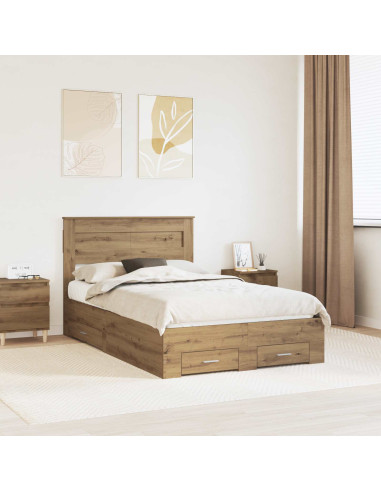 Struttura del letto Rovere artigianale 120 x 190 cm