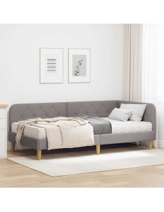 Cornice del letto ad angolo Talpa 90 x 190 cm Tessuto