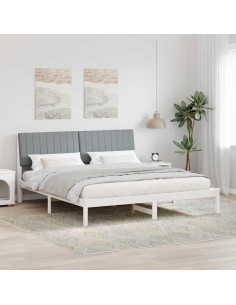 Struttura del letto Grigio chiaro 180 x 200 cm Pino massello