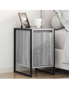 Comodino Grigio Sonoma 39,5 x 30 x 50 cm Legno multistrato
