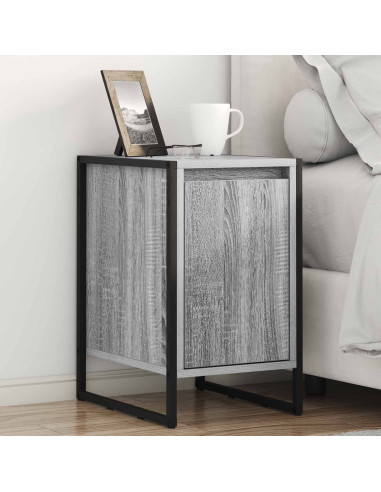 Comodino Grigio Sonoma 39,5 x 30 x 50 cm Legno multistrato