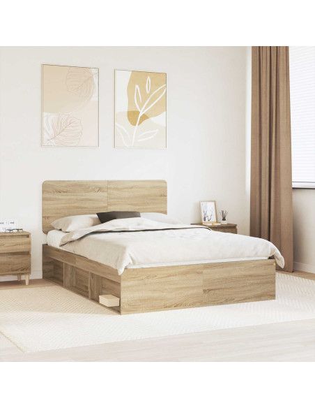 Struttura del letto Sonoma 140 x 190 cm Pino massello