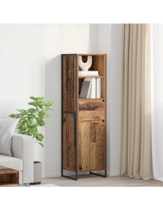 Armadio per Libri con cassetto Legno vecchio 43 x 36 x 150.5 cm