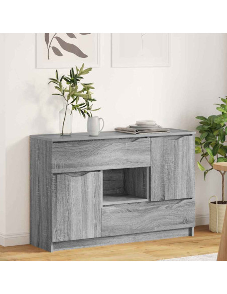 Credenza Grigio Sonoma 100 x 30 x 65,6 Legno multistrato