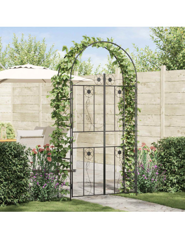 Arco da Giardino Tinta unita Nero 115 x 37 x 226 cm