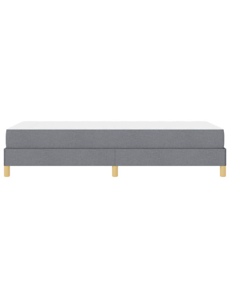 Letto a molle con materasso Grigio chiaro 100 x 200 cm Tessuto