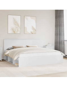 Struttura del letto Bianco 200 x 200 cm Pino massello