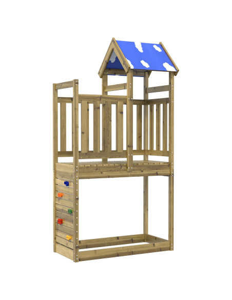 Torre da Gioco Marrone Legno Impregnato Solido