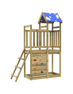 Torre da Gioco Marrone Legno Impregnato Solido