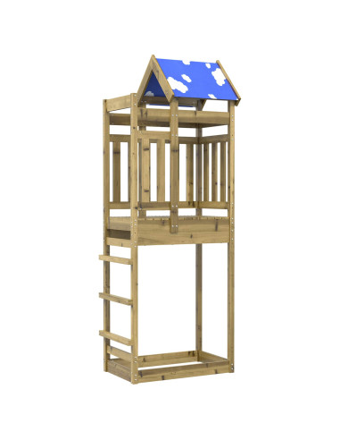 Torre da Gioco Marrone Legno Impregnato Solido