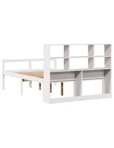 Letto Libreria senza Materasso Bianco 120x190 cm Legno di Pino