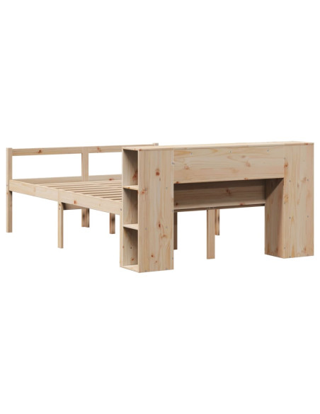 Letto Libreria senza Materasso 120x200cm Legno Massello di Pino