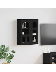 Armadio pensile Nero 59 x 20 x 71.5 cm Legno multistrato