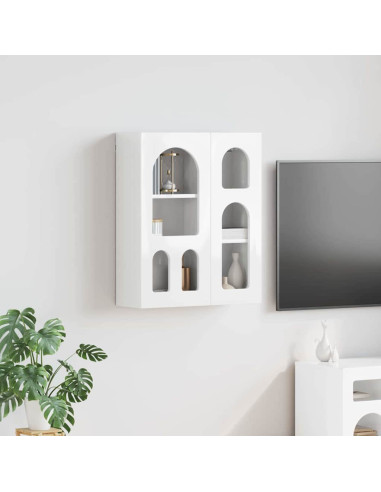 Armadio pensile con lo scaffale Bianco Lucido 59 x 20 x 71.5 cm