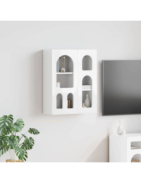 Armadio pensile con lo scaffale Bianco Lucido 59 x 20 x 71.5 cm