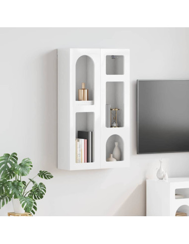 Armadio pensile con lo scaffale Bianco Lucido 59 x 20 x 100 cm