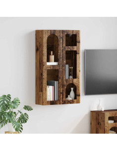 Armadio pensile con lo scaffale Legno vecchio 59 x 20 x 100 cm