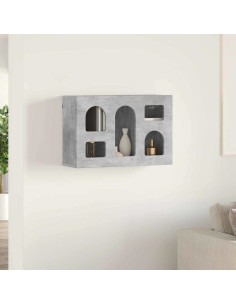 Armadio pensile con lo scaffale Grigio cemento 60 x 20 x 40 cm