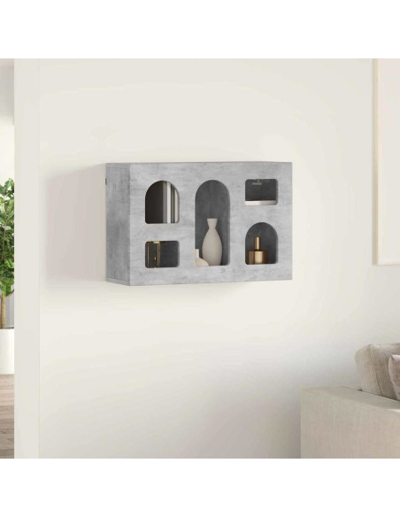 Armadio pensile con lo scaffale Grigio cemento 60 x 20 x 40 cm