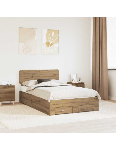 Struttura del letto Rovere artigianale 120 x 190 cm