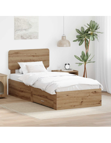 Struttura del letto Rovere artigianale 100 x 200 cm