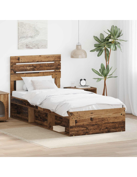 Struttura del letto Legno vecchio 90 x 190 cm Pino massello