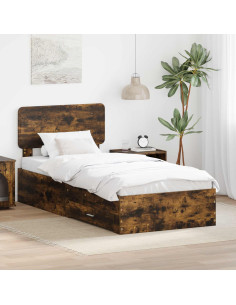 Struttura del letto Rovere fumé 75 x 190 cm Legno multistrato