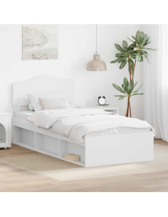 Struttura del letto Bianco 90 x 200 cm Pino massello