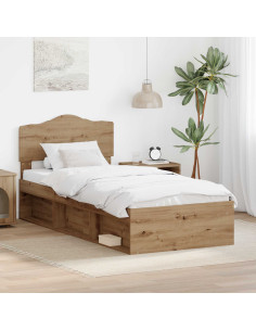 Struttura del letto con testiera Rovere Artigianale 90 x 200 cm