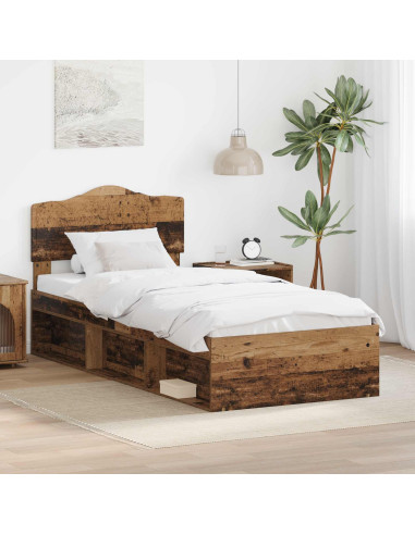 Struttura del letto Legno vecchio 90 x 190 cm Pino massello