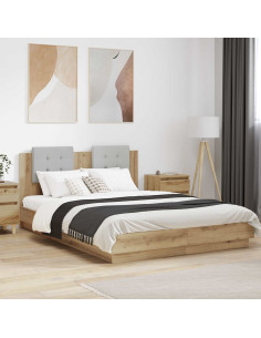 Struttura letto con testata Rovere artigianale 160 x 200 cm