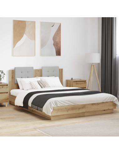 Struttura letto con testata Rovere artigianale 160 x 200 cm