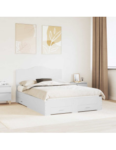 Struttura del letto Bianco 150 x 200 cm Legno multistrato