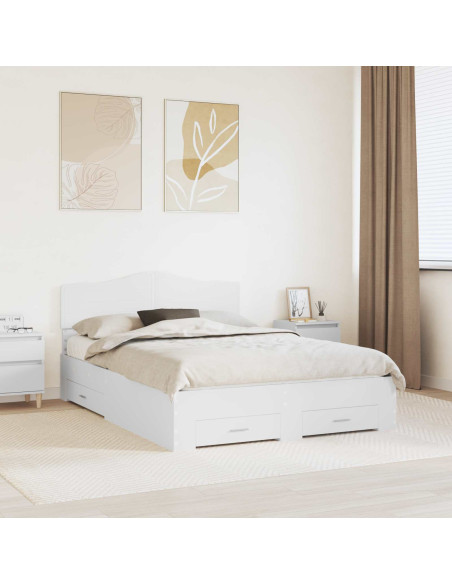 Struttura del letto Bianco 160 x 200 cm Legno multistrato