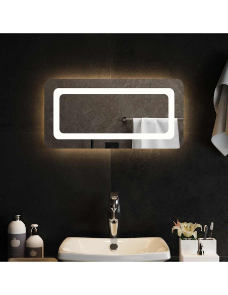 Specchio da Bagno con Luci LED 60x30 cm