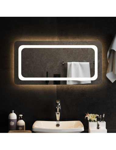 Specchio da Bagno con Luci LED 80x40 cm