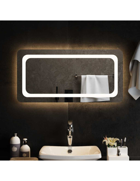 Specchio da Bagno con Luci LED 80x40 cm