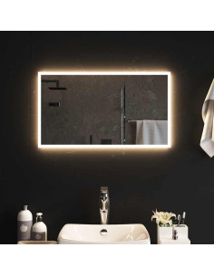 Specchio da Bagno con Luci LED 70x40 cm