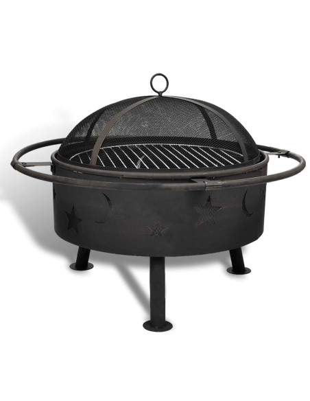 Bilancia di Fuoco Luna Nero 82 x 82 x 64 cm Acciaio