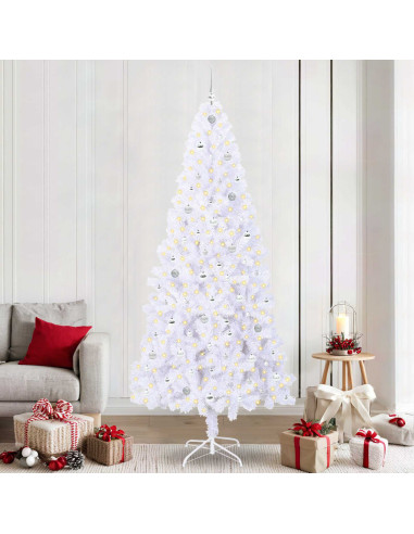 Albero di Natale artificiale Bianco 240 cm PVC e Acciaio